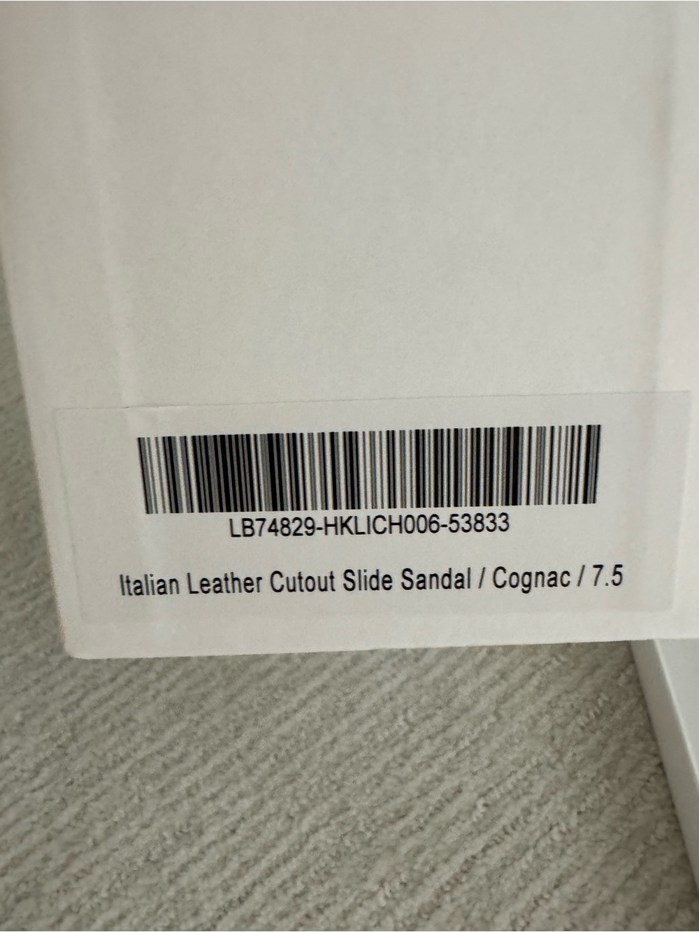Quince Women's Brown Slide Sandals 7.5 Italian leather cutout cognac New in Box - Picture 4 of 4